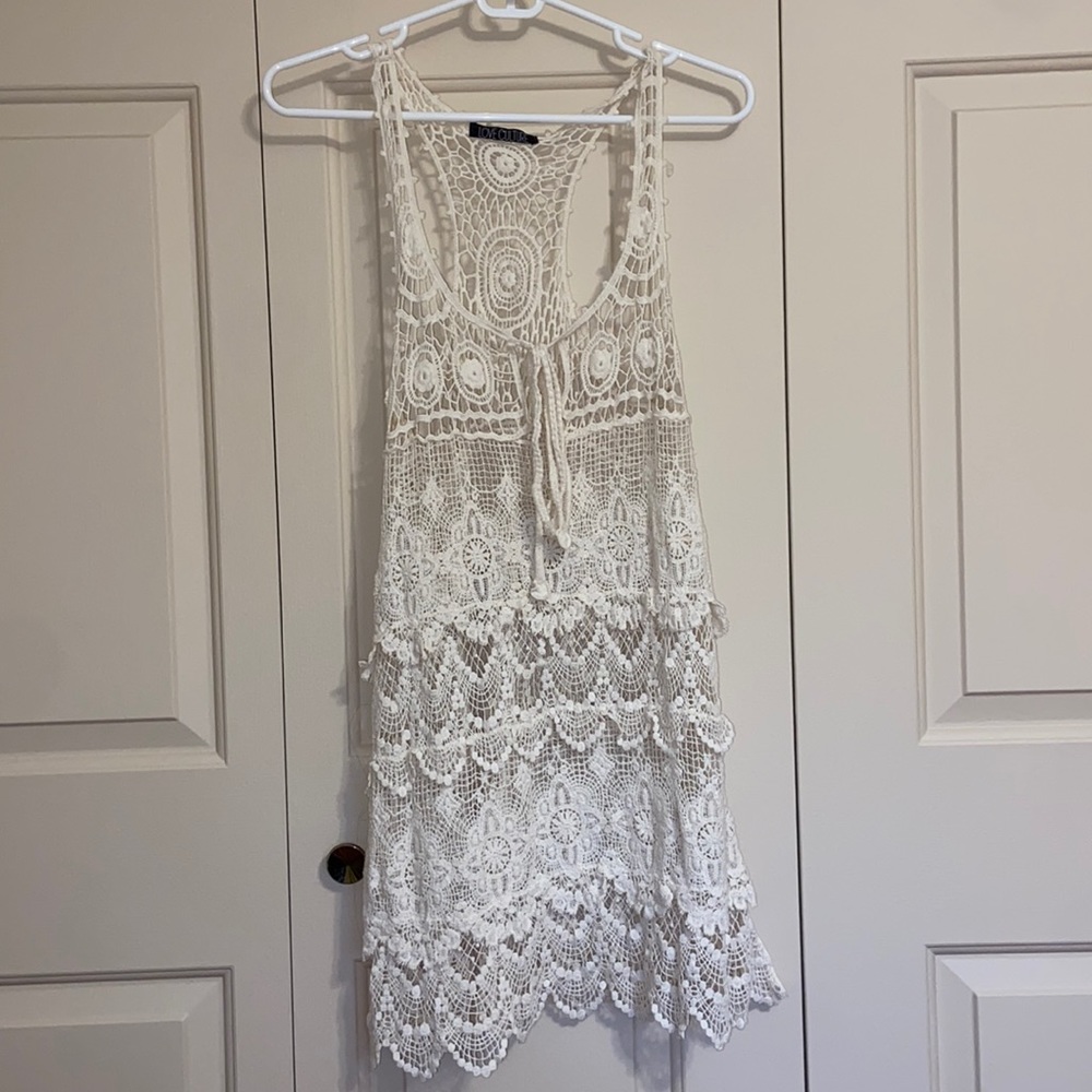 Love Culture Crochet Off-White Dress